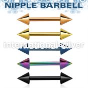bbnptcn straight barbells anodized surgical steel 316l nipple