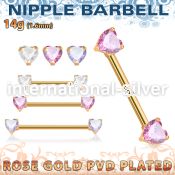 bbnptthz anodized surgical steel 14g barbell nipple piercing