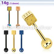 bbtdi straight barbells anodized surgical steel 316l tongue