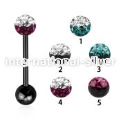 bbtfr5e straight barbells anodized surgical steel 316l tongue