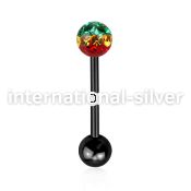 bbtfr6r straight barbells anodized surgical steel 316l tongue