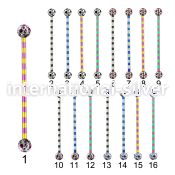 bbtrfr5a straight barbells anodized surgical steel 316l tongue