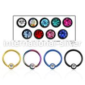 bcetc3 hoops captive rings anodized surgical steel 316l eyebrow
