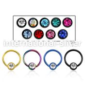 bcetc4s hoops captive rings anodized surgical steel 316l eyebrow
