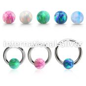 bcr10o6 hoops captive rings surgical steel 316l ear lobe