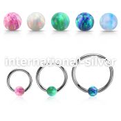 bcr14o4 hoops captive rings surgical steel 316l ear lobe