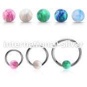 bcr14o5 hoops captive rings surgical steel 316l ear lobe