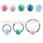 bcr14o6 hoops captive rings surgical steel 316l ear lobe