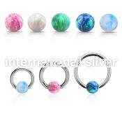 bcr16o6 hoops captive rings surgical steel 316l ear lobe