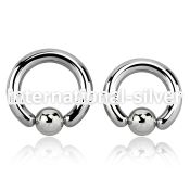 bcr6 hoops captive rings surgical steel 316l ear lobe