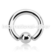 bcr6g hoops captive rings surgical steel 316l ear lobe
