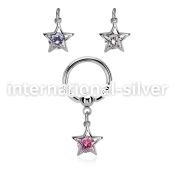 bcrgz414 hoops captive rings surgical steel 316l ear lobe