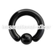 bcrt0 hoops captive rings anodized surgical steel 316l ear lobe