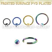 bcrt16f4 anodized surgical steel ball closure rings ear  lobe eyebrow helix septum  piercing