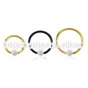 bcrt20o3 pvd plated 316l steel bcr 20g w 3mm synthetic opal ball