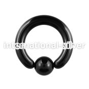 bcrt6 hoops captive rings anodized surgical steel 316l ear lobe