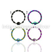 bctl14 hoops captive rings anodized surgical steel 316l eyebrow