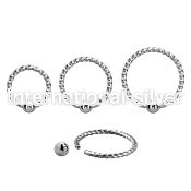 bcw18s hoops captive rings surgical steel 316l eyebrow