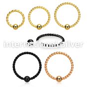 bcwt18s hoops captive rings anodized surgical steel 316l eyebrow