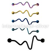 bdte14 straight barbells anodized surgical steel 316l 