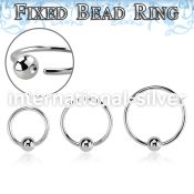 bedr20m 316l steel fixed bead ring 20g ball
