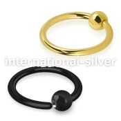 bedrt16 anodized plating steel fixed bead ring 16g 3mm ball