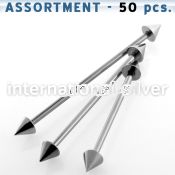 blk100 straight barbells surgical steel 316l 