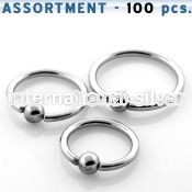 blk105 hoops captive rings surgical steel 316l eyebrow