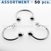 blk112 horseshoes surgical steel 316l belly button