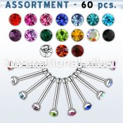 blk174 nose bone surgical steel 316l nose