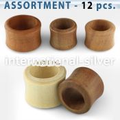 blk215 tunnels gauges organic body jewelry ear lobe