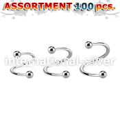 blk219a spirals twisters surgical steel 316l eyebrow