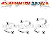 blk219b spirals twisters surgical steel 316l eyebrow