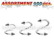 blk220a spirals twisters surgical steel 316l eyebrow