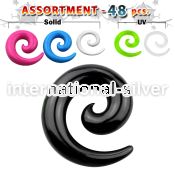 blk286 tapers acrylic body jewelry ear lobe