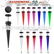 blk288 cheaters  illusion plugs and tapers acrylic body jewelry belly button