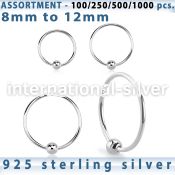 blk290 nose hoop silver 925 nose