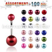 blk309 belly rings surgical steel 316l with acrylic parts belly button