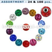 blk315 loose body jewelry parts surgical steel 316l belly button