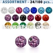 blk317 loose body jewelry parts surgical steel 316l belly button