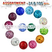 blk319 loose body jewelry parts surgical steel 316l belly button