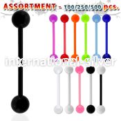blk338 straight barbells surgical steel 316l with acrylic parts tongue
