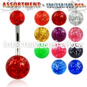 blk370 belly rings surgical steel 316l with acrylic parts belly button