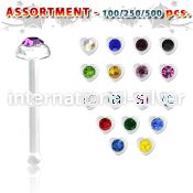 blk427 nose bone acrylic body jewelry nose