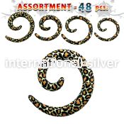 blk443 tapers acrylic body jewelry ear lobe