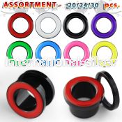blk458 tunnels gauges acrylic body jewelry ear lobe
