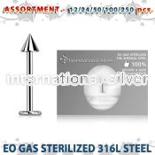 blk471 labrets lip rings surgical steel 316l labrets chin