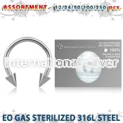 blk475 horseshoes surgical steel 316l belly button