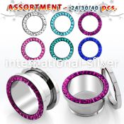 blk510 tunnels gauges surgical steel 316l ear lobe