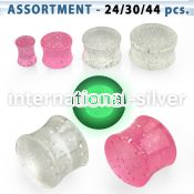 blk512 plugs gauges acrylic body jewelry ear lobe